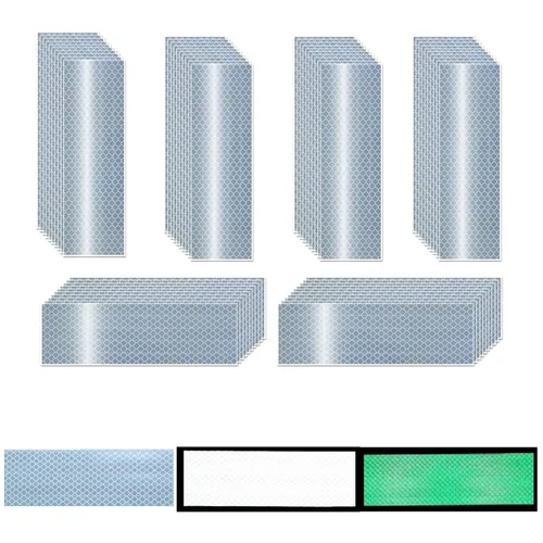 Vista 204 de Pegatinas reflectantes 1 pulgada de diámetro Redondas Reflectoras, Cinta adhesiva impermeable al aire libre de alta visibilidad (80 piezas)