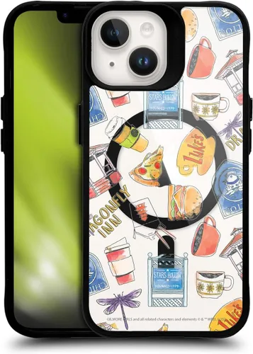 Vista 206 de Head Case Designs Gilmore - Funda negra a prueba de golpes con diseño de dibujos animados para niñas con licencia
