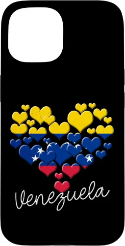 Vista 6 de Funda para iPhone 17 con diseño de corazón hispano con bandera venezolana con orgullo de Venezuela