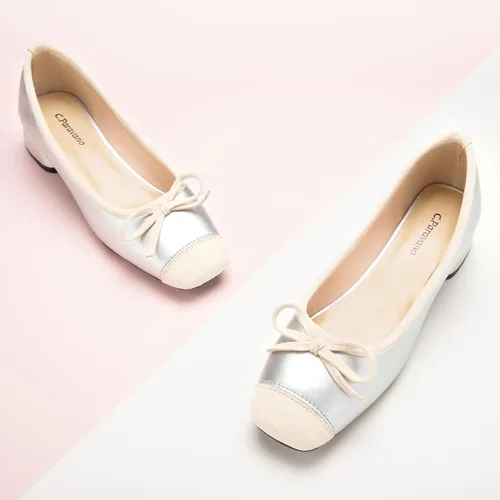 Vista 2 de C.Paravano Zapatos de tacón bajo con punta cuadrada para mujer Tacones gruesos con punta cerrada Zapatos de tacón bajo de cuero Zapatos de vestir