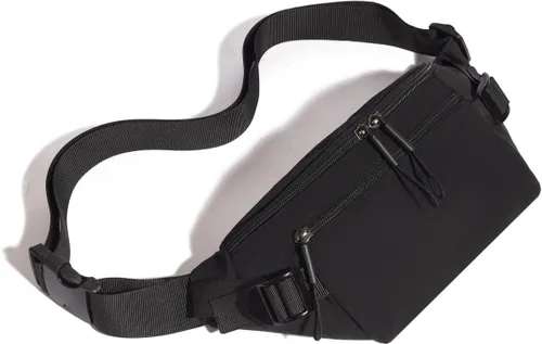 Vista 5 de Ausion - Cangurera con bolsillos con cremallera, cinturón ajustable para entrenamiento, de vacaciones, senderismo, correr, para iPhone 11 Pro Xs Max