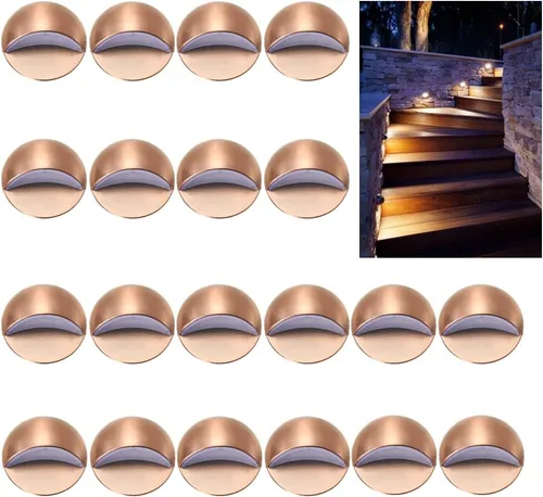 Vista 10 de FVTLED Kit de luces LED para cubierta, paquete de 6 luces LED de bajo voltaje para escalera, 1.97, lámpara de decoración de jardín al aire libre