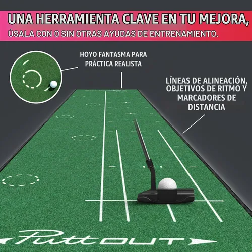 Vista 6 de PuttOut Alfombrilla grande para golf (144.5 x 26.4 in)