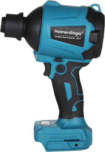 Vista 3 de Soplador/inflador inalámbrico compatible con batería Makita de 18 V Motor sin escobillas de 3 velocidades 51000RPM Soplador de polvo de mano
