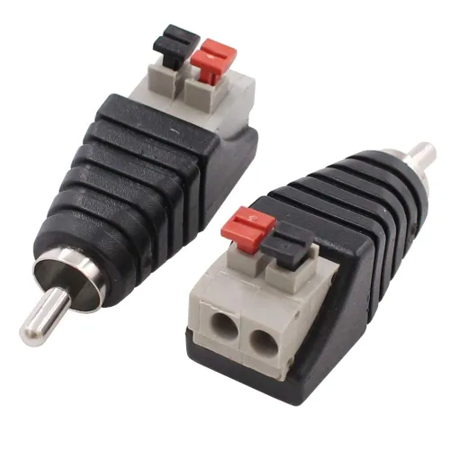 Vista 4 de exgoofit Paquete de 10 cables de altavoz a conector RCA macho de audio adaptador de enchufe