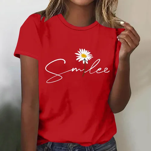 Vista 64 de Camiseta con estampado de animales para mujer, camiseta de libélula divertida, linda camiseta de manga corta, blusa de primavera 2023, camisas