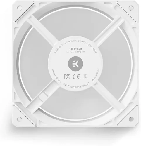 Vista 4 de EKWB Ventilador EK-Loop FPT de 4.724 in, 550-2300 RPM, RGB digital, blanco
