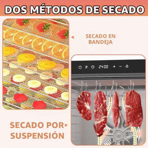 Vista 3 de Deshidratador de alimentos comercial de 20 bandejas, espacio de secado de 32.7 pies cuadrados