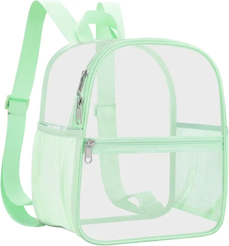 Vista 17 de Mochila deportiva transparente para eventos en estadios de 12 x 12 x 6 pulgadas, pequeña para ventiladores, conciertos, playa, trabajo, viajes