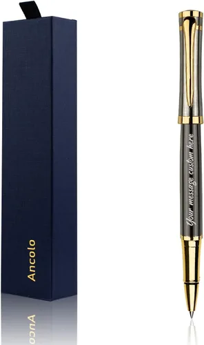 Vista 9 de Ancolo Fancy Roller Pen Set de bolígrafo de lujo con 2 recambios de tinta negra - 0.028 in. Bonitos bolígrafos de regalo para mujeres o hombres.