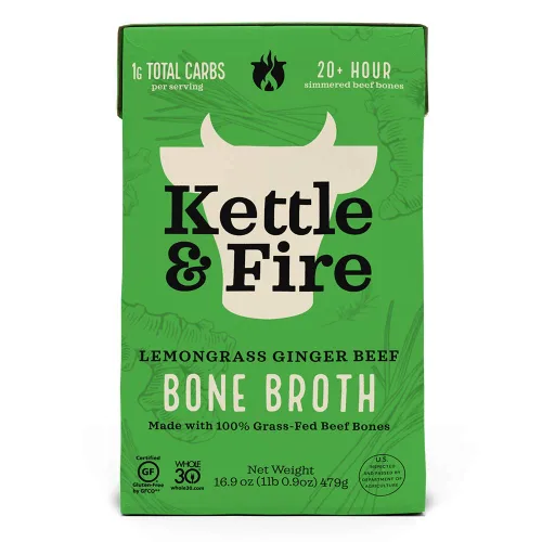 Vista 29 de Kettle and Fire Classic - Caldo de hueso de ternera, aprobado por Keto, Paleo, y Whole 30, sin gluten, alto en proteínas y colágeno, paquete de 4