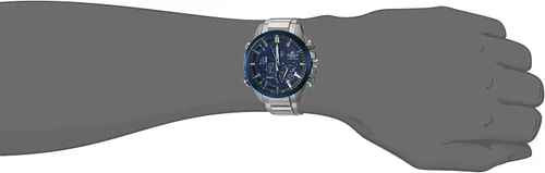 Vista 2 de Casio EQB-500DB-2ACF Edifice Reloj analógico de cuarzo plateado para hombre PlateadoAzul Reloj de cuarzo