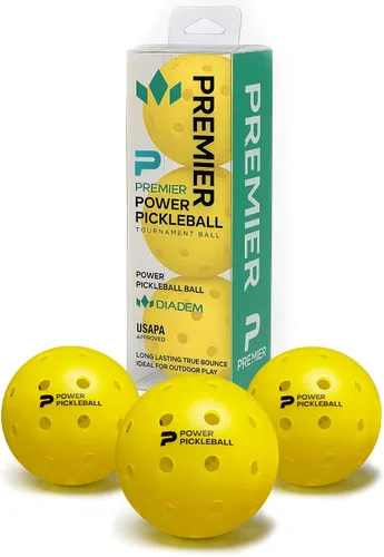 Vista 16 de Diadem - Pelotas de pickleball para exteriores Pelota de torneo aprobada por USAPA - Molde sin costuras de 40 agujeros - Rebote duradero, rápido