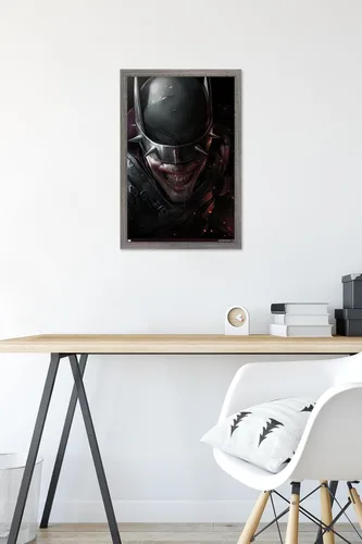 Vista 6 de Trends International DC Comics The Batman Who Laughs - Póster de pared de cara, 14.725 x 22.375 pulgadas, versión enmarcada de madera de granero