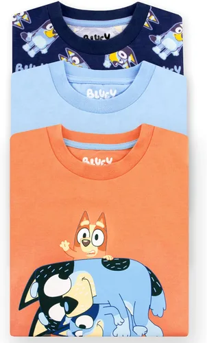 Vista 16 de Bluey Paquete de 3 camisetas para niños para verano, paquete de 3 camisetas de algodón para niños