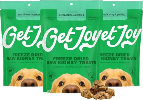 Vista 10 de Get Joy Golosinas liofilizadas 100% de corazón de res para perros, 4 onzas Carne de órgano de un solo ingrediente, complemento de comida cruda