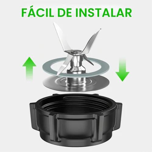 Vista 6 de Piezas de repuesto para cuchilla de licuadora Oster compatibles con licuadora Oster con tapa base de tarro de plástico ABS y 2 juntas de sello