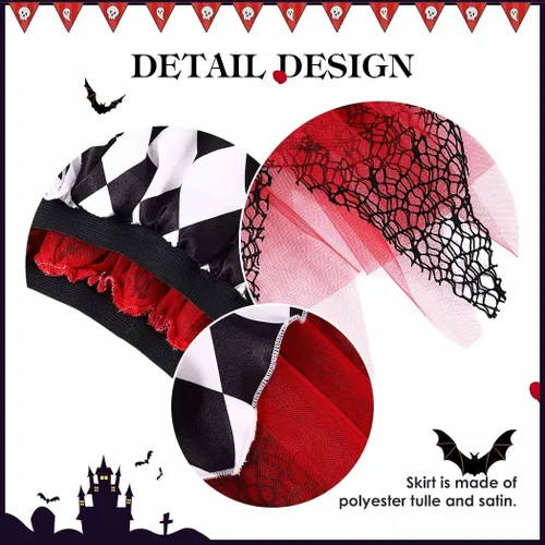Vista 4 de Kakaco Falda tutú gótica de Halloween, tutús de tul en capas, falda tutú para cosplay, festival, actuación, tutús para mujeres y niñas