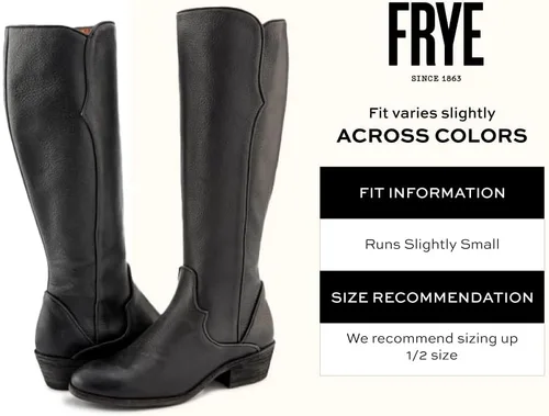 Vista 9 de Frye Carson - Botas altas para mujer hechas de cuero anticuado con ribetes de estilo occidental, cierre de cremallera interior y tacón bajo, altura