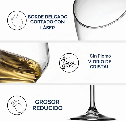 Vista 6 de Juego de 4 copas de restaurante, de Bormioli Rocco, Vino blanco, Cristal