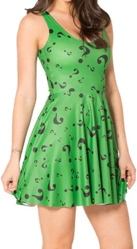 Vista 2 de Vestido Sister Amy con estampado, elástico sin mangas y transpirable, estilo camisola o patinadora, para mujer