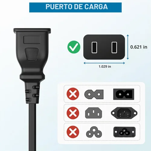 Vista 3 de Cable de carga de CA en alimentación compatible con EverStart MAXX 1200 Peak AMPS Jump Starter con compresor de aire e inversor Ever Start 1200A
