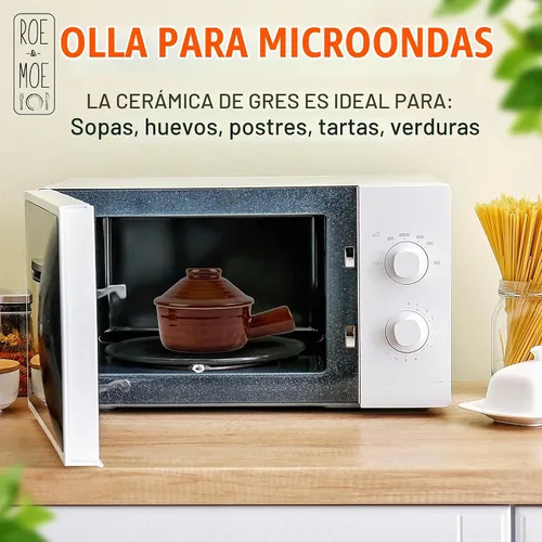 Vista 5 de Roe & Moe Olla para huevos – Antiadherente, cerámica para microondas con tapa de chimenea y mango hueco. Reimagina el desayuno con huevos perfectos