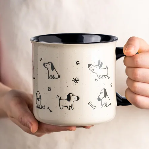 Vista 2 de AmorArc Juego de 2 tazas de café de cerámica grandes de 22 onzas, tazas de gran tamaño con mango grande para hombres, mujeres, papá, mamá, taza