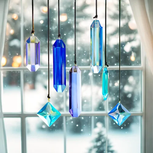 Vista 9 de 7 piezas de prismas de cristal para colgar en la ventana