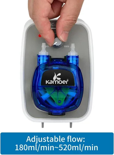 Vista 5 de Kamoer KCPA600 24V Bomba peristáltica Bomba dosificadora líquida de alto caudal 6.1-17.6 fl oz/min ajustable, tubo Norprene 0.157 in ID x 0.283 in OD