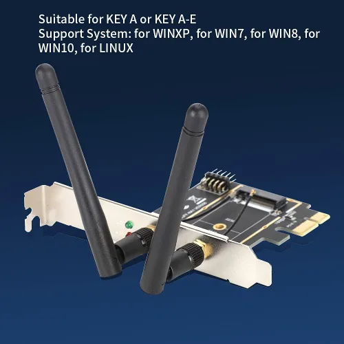 Vista 3 de PCI E al adaptador del módulo Bluetooth de NGFF M.2, llave A E adaptador, tarjeta de expansión de red para PC