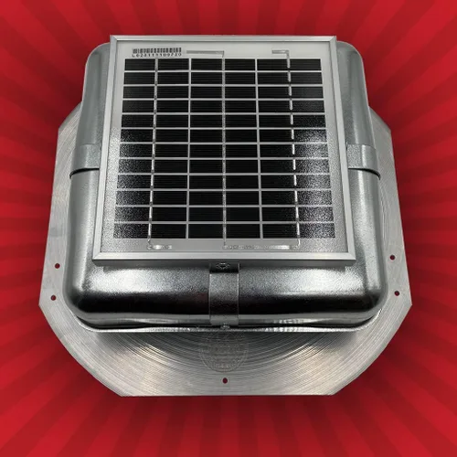 Vista 5 de Solar RoofBlaster con ventilación galvanizada Ventilación de techo solar 4.5 vatios Diseño nuevo y mejorado para aplicación de tejas