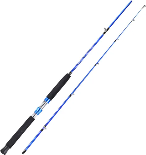 Vista 2 de Sougayilang Caña de pescar para bagre, 2 piezas de caña de pescar portátil de viaje MH/H/EH Power Caña de pesca de gato para spinning y casting