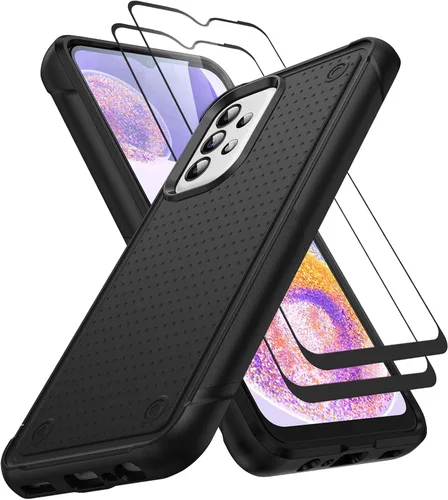 Vista 192 de Jeylly Compatible con Samsung Galaxy A22 5G Funda, Funda Samsung A22 5G con 2pcs protectores de pantalla de vidrio templado