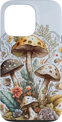 Vista 10 de iPhone 16 Mushroom Tarot Card Goth Emo Occult Astrology Women Girls Case