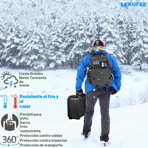 Vista 6 de Lekufee Funda de transporte impermeable para Mavic 3 Pro/Classic/Combo - DJI RC Pro/RC 2/N1/N2/Gafas 2/3/Integra/Motion 2/3 y accesorios (solo funda)