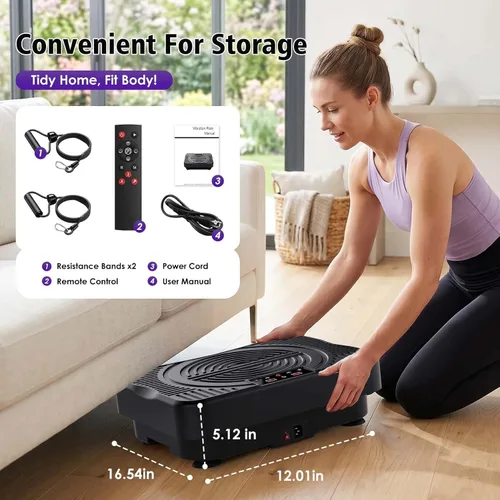 Vista 8 de Homesy Vibration Plate Exercise Machine Shake Plate for Lymphatic Drainage