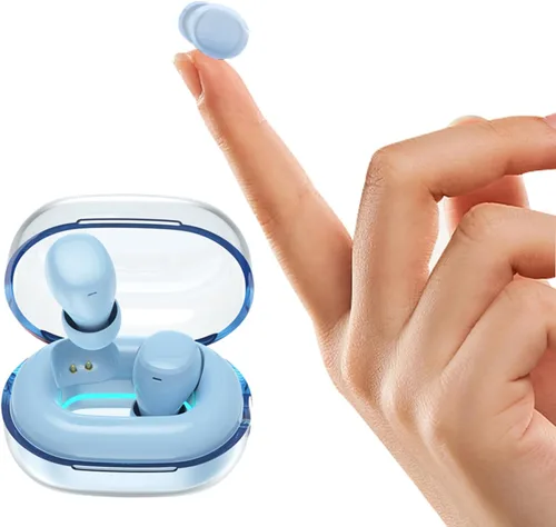 Vista 9 de Mini auriculares invisibles pequeños inalámbricos Bluetooth de perfil bajo más pequeños micro discretos auriculares ocultos para pequeños canales