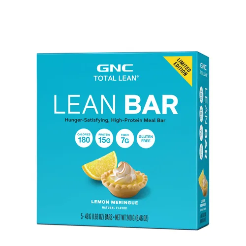 Vista 4 de GNC Total Lean Bar Barra de comida con alto contenido de proteínas y satisfying con hambre Yogur de arándanos 5 barras