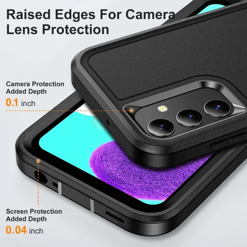 Vista 5 de IDweel Funda rígida para Samsung Galaxy A15 5G de 6.5 pulgadas, resistente a los golpes, antiarañazos, ajuste delgado, ligera, duradera, con función