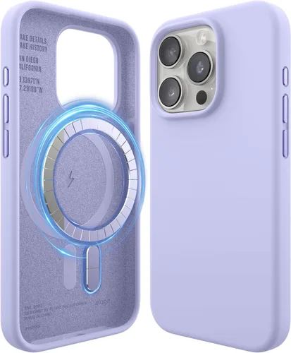 Vista 24 de elago - Carcasa magnética de silicona para iPhone 15, color negro Compatible con MagSafe, imanes integrados, silicona de agarre suave, a prueba