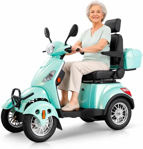 Vista 12 de Scooters de movilidad para personas mayores y adultos, capacidad de 500 libras - Carrito de movilidad eléctrico todo terreno de 800W - Scooter