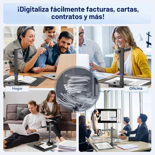 Vista 6 de CZUR Shine - Escáner de documentos portátil ultra inteligente, escáner de libros delgados con OCR, cámara de documentos USB para computadora