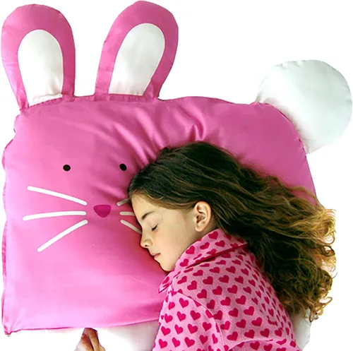 Vista 5 de MILO & GABBY Funda de almohada original para niños, 20 x 27 pulgadas, conejo Lola