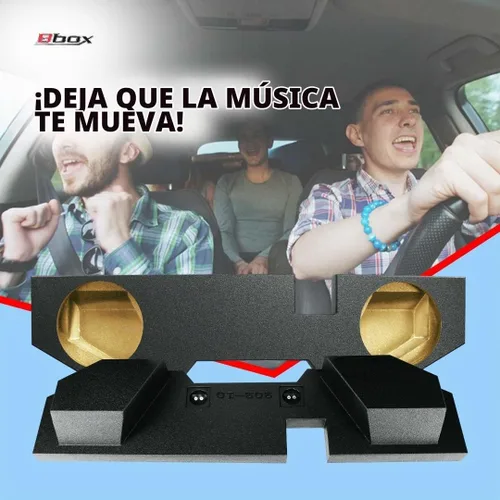Vista 5 de Atrend Bbox - Caja de subwoofer dual de 10 pulgadas – Caja de subwoofer Sprayliner sellada – Se adapta a Dodge Ram Quad Cab 2002-2018 – Caja