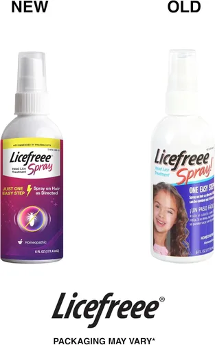 Vista 2 de Licefreee Spray para piojos para cabello de niños, incluye peine profesional de metal para liendres y piojos para niños, mata al contacto, 6 onzas
