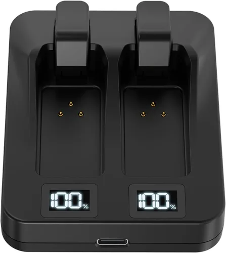 Vista 7 de Cargador de batería de doble puerto para batería SRAM AXS/eTap Red Force Rival GX Eagle, USB C de carga rápida con pantalla digital (solo cargador)