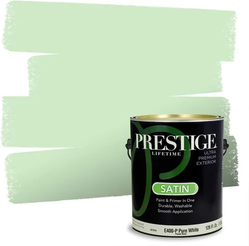 Vista 61 de PRESTIGE Pintura exterior e imprimación en uno, aloe, plano, 1 galón