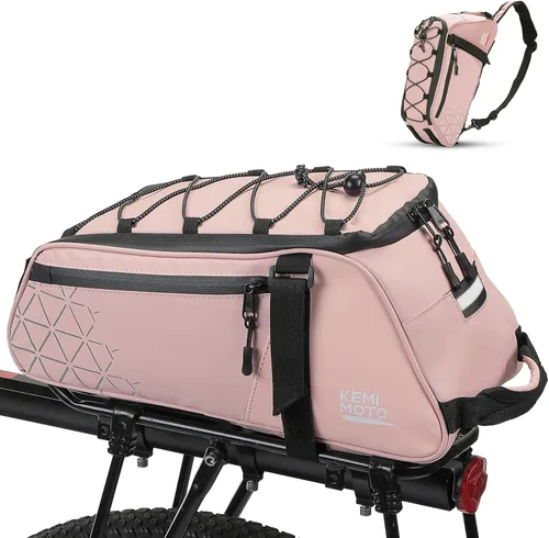 Vista 11 de KEMIMOTO Bolsa trasera para bicicleta – 8L PVC resistente al agua bolsas para bicicleta trasera de bicicleta, alforja para maletero de bicicleta