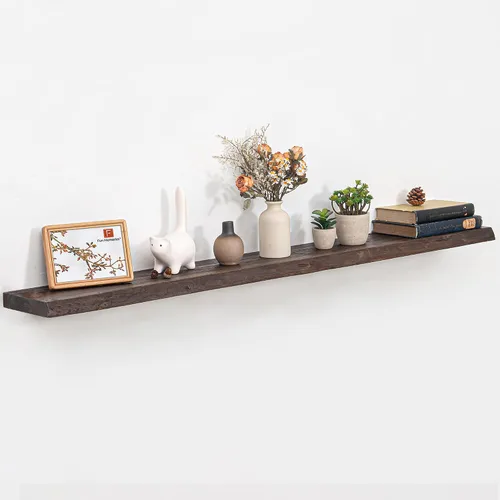 Vista 27 de Estantes flotantes para decoración de pared, estantes rústicos de madera recuperada de 24 x 8 pulgadas, estantes de montaje en pared resistentes
